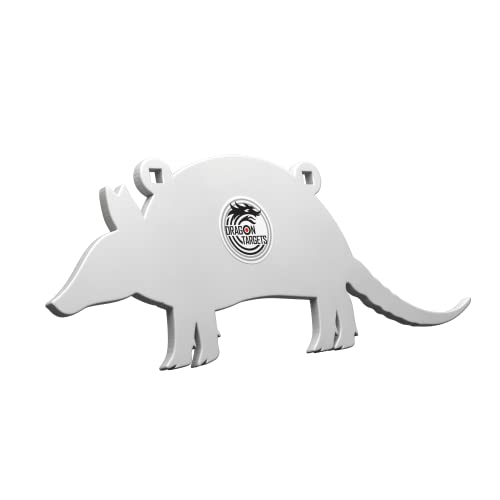 Dragon Targets Rancher Supply AR500 Steel Targets for Shooting 3/8 Inch Thick Laser Cut Animal Shapes, Painted and Ready to Shoot AR500 Steel Targets Made in USA (Armadillo)