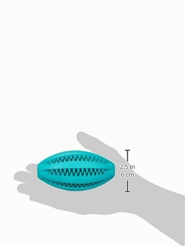 TRIXIE Hundespielzeug Denta Fun Rugby, mit Minzgeschmack – 11 cm