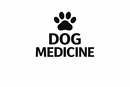 Dog Medicine Vinyl Decal – Waterproof Storage Label Sticker for Pet Supply Bin Organizer (Black)