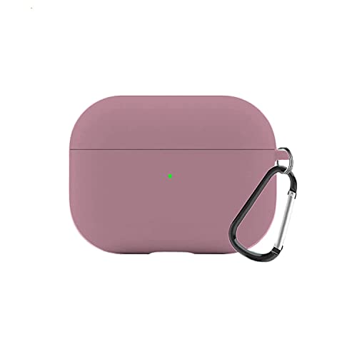 Image of Elzzi Compatible for AirPod Pro Case, Full Protective Silicone Case, Inner Microfiber Lining Airpod Pro Cover, Support Wireless Charging,Cover (Front LED Visible) (Lilac)