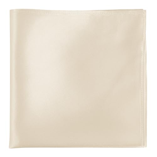 Image of MANSPHIL 100% Real Mulberry Silk Pocket Square for Men, 11x11 Inch Solid Handkerchiefs, Multi Colors