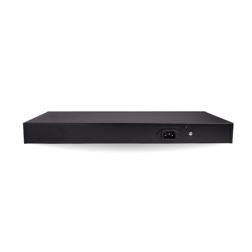 Image of dr.com 28 Port Gigabit PoE Switch with 24 PoE Ports 2 Uplink Ports and 2 SFP Slots 10 /100 /1000 Mbps 320W Power IEEE 802.3af /at Network Switch for CCTV IP Camera Rackmount Metal Body Black