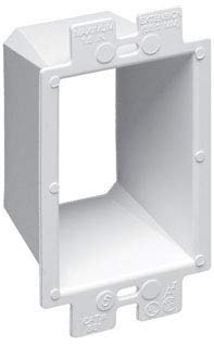 Extensor de caja eléctrica BE-BE1 Anillo de extensión de 1 cuadrilla, montaje en pared empotrado, color blanco (paquete de 5)