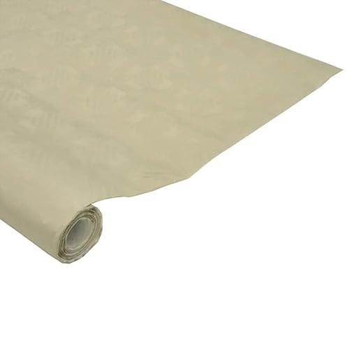 Tezraftaar® Paper Banquet Roll 25m x 1.14m Taupe Disposable Banqueting Roll Table Cover Clothes for Christmas Catering Supply Wedding Birthday