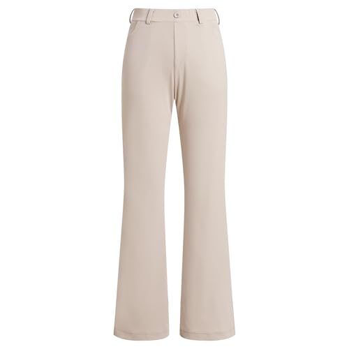 Women's Office Business Bootcut Pants High Waist Bell Bottom Pants with Pockets Work Pants