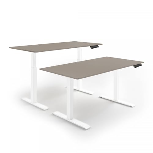 Centrufficio Loreto Scrivania regolabile in altezza Doria Easy-Up (Tortora, 140)