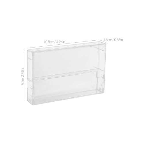Toyvian Kassettenbox, 3Er Set Transparente Kunststoffhüllen Mit Deckel Aufnahmekassettenbox Für Musikkassetten Aufbewahrung Schutz Beschädigung Und Alterung Praktisch Für Sammler Und DIY Projekte