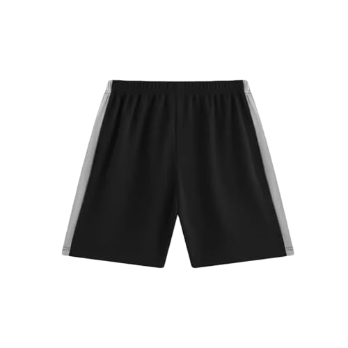Black Boys Fashion Boys Athletic Shorts Kids Quick Dry Basketball Short for Gym Soccer Running Lightweight Wide Elastic Waistband Pull On Pants