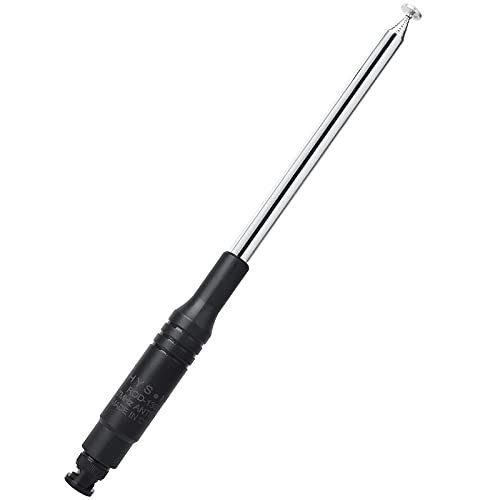 HYS BNC Base Telescopic/Rod 27Mhz Antenna 9.8-Inch to 51.97-inch HT Amateur Antennas for CB Handheld/Portable Radio with BNC Connector Compatible with Cobra Midland Uniden Anytone CB Radio