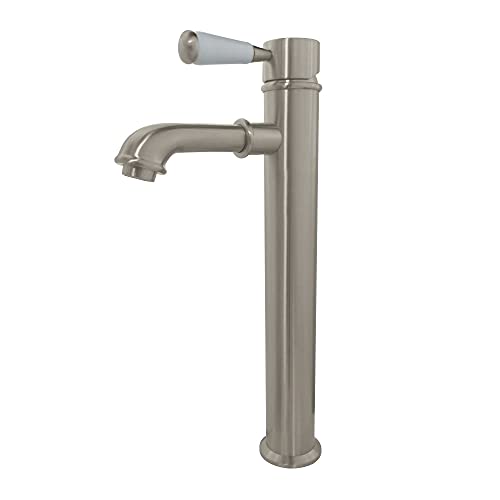 Up To 50% OFF Kingston Brass KS7218DPL Paris Vessel Faucet, Brushed Nickel