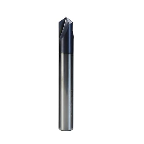 Fraise à chanfreiner 90° en carbure HRC60 CNC D8X90AX60LX4T pour l'ébavurage