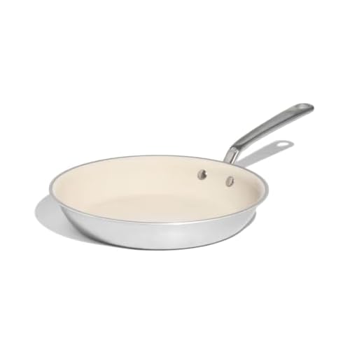 Made In Cookware - 10" CeramiClad 2.0 Non Stick Frying Pan (Stainless Handle) - 5-Ply Stainless Clad with Stay-Cool Handle - Professional Cookware - Crafted in Italy - Induction Compatible