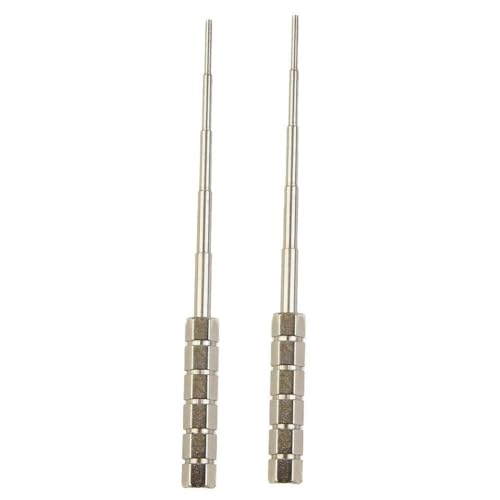 MoSundi Stainless Steel Wire Winding Rod 1.5mm-3.5mm, 2-Pack Wire Wrapping Jig Tool for DIY Coil Building, Silver