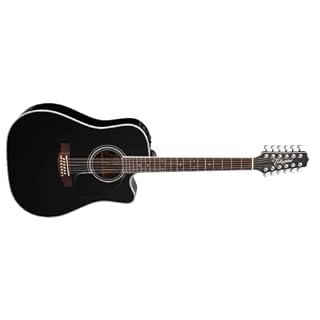 Takamine EF381SC – Guitare électro acoustique – 12 cordes – Noire - Les Beatles, Paul McCartney, John Lennon, RIngo Starr, George Harrison