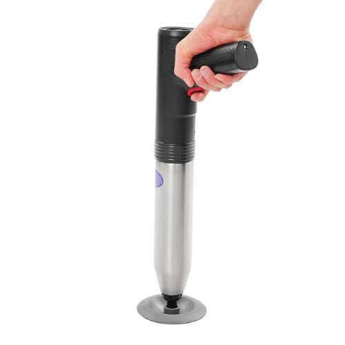 Loobiiny Pompe de nettoyage de canalisations avec batterie - Avec 3 têtes de piston - Déboucheur de canalisations pour évacuation de sol - Lavabo - Déboucheur - Débouchage - Débouchage - Élimination