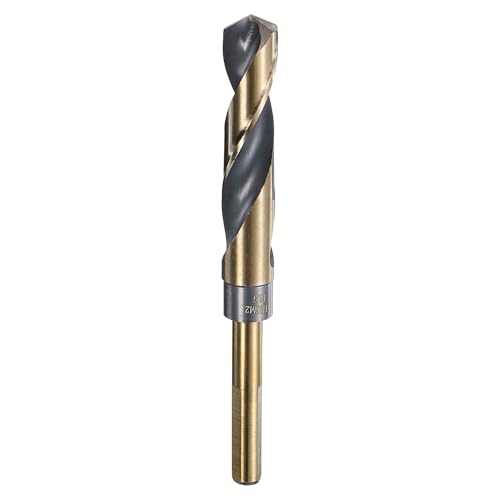 QUARKZMAN M2 HSS Spiralbohrer 16,5mm, Schaftdurchmesser 10mm, Cobalt Metallbohrer Länge 150mm Bohrer für Edelstahl, Kupfer, Holz, Schwarzgoldbeschichtung