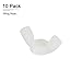 DTGN M3x0.5mm(DxP) Butterfly Wing Nuts - 10Pack - Good for Construction Industry - Nylon Butterfly Wing-Nut - White