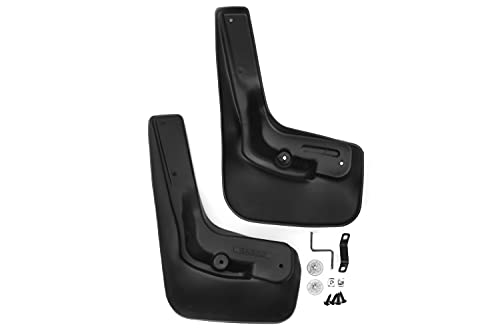 Image of Car Rubber Mudflaps Rear Ford Focus 3, 2015->, Wagon 2 pcs with Fastener & Mounting Screws