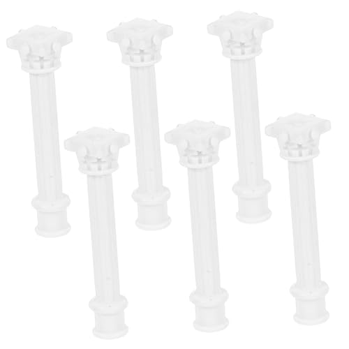 ERINGOGO 6pcs Mini Roman Pillar Statue Decorative Micro Columns for DIY Craft Photography Props Architectural Models Home and Garden Table Decor