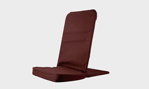BACKJACK BJI Original BackJack-Made in The USA- Folding Burgundy Cotton Fabric Lightweight Floor Seating Chair for Gaming, Families, Parents, Daycare,
