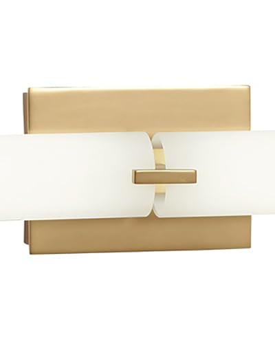Image of GEORGE KOVACS P5046-248-L Tube LED Wall Sconce, 2-Light, 40 Total Watts, 4.75-in H x 39.75-in W, Honey Gold