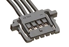 Molex/Waldom, 15131-0406, Pico-Lock-to-Pico-Lock Off-The-Shelf (OTS) Cable Assembly - 1.00mm Pitch - Single Row - 600.00mm Length - 4 Circuits - Black. (20 Item/s)