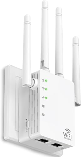 WiFi Extender with Ethernet Port, 1200Mbps Dual...