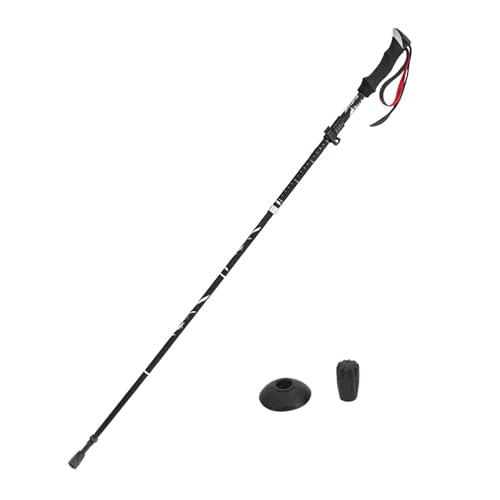 Merishopp Folding Mountain Trekking Pole Telescopic Stick for Backpacker Travel Short Black