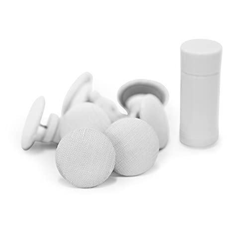 Pinion Pins White Cloth Magnetic Duvet Clips with Magnetic Key for Easy Removal. Pack of 16 Comforter Fasteners That are Safe Locking and Holds up to 10lbs