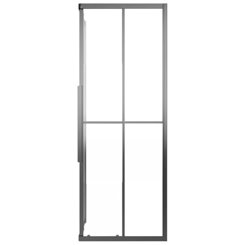 Douchecabine verre mat de sécurité ESG profilé noir rectangulaire