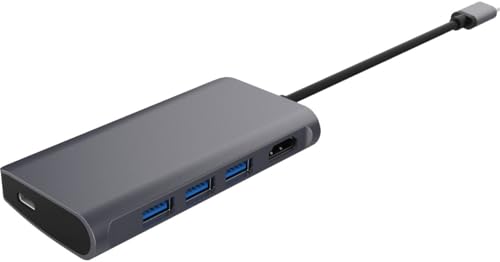 Hub USB-C LMP 5 ports HDMI en aluminium gris sidéral de haute précision