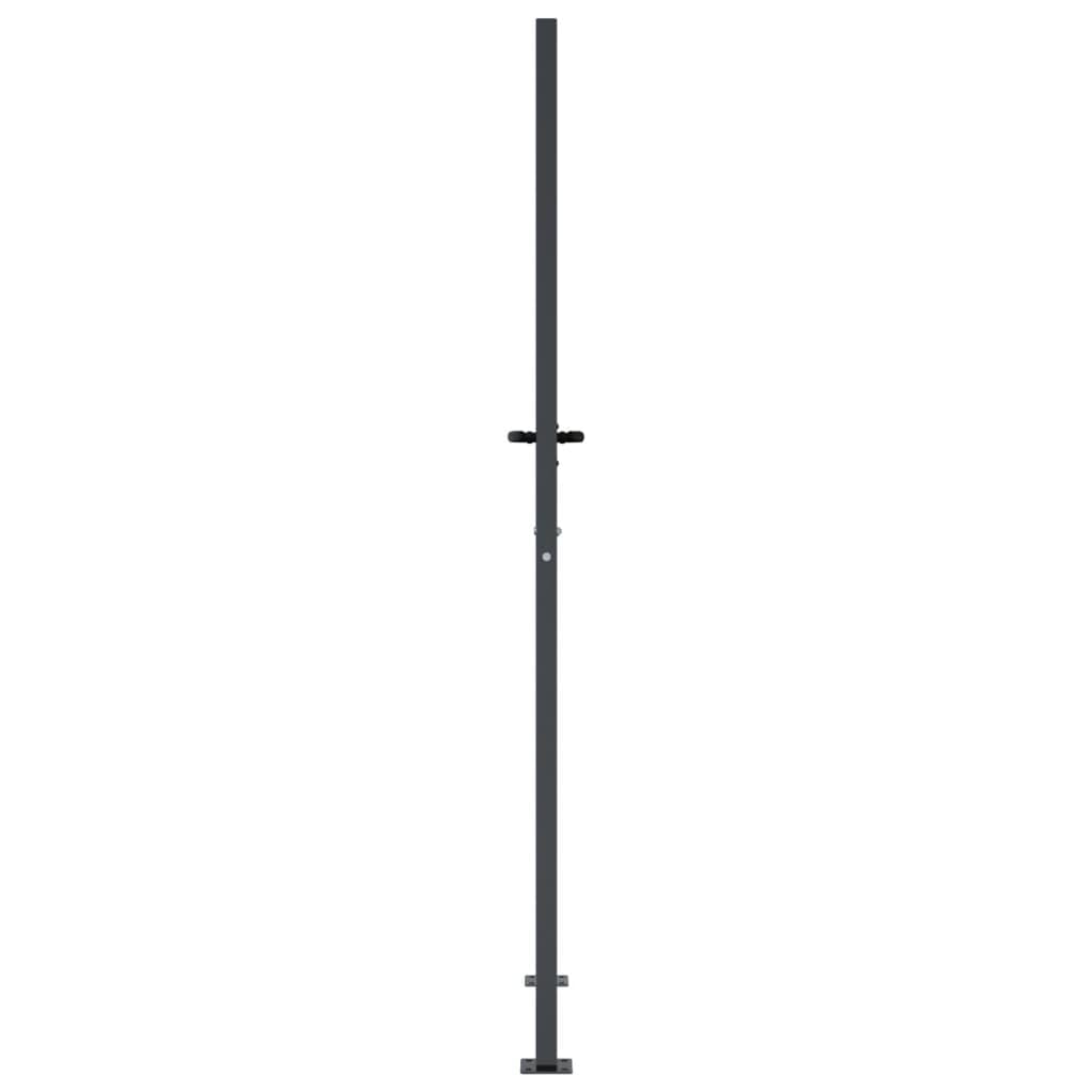 Gartentor Anthrazit 105x205 cm Stahl Gras-Design Gartentür mit Abschließbar Hoftor Eingangstor für Terrasse, Tor Zauntor Gartenpforte