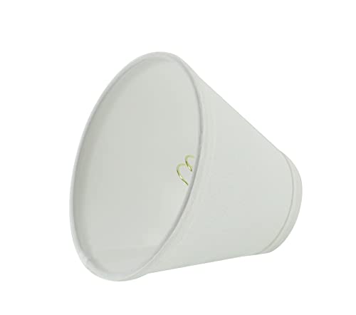 Image of Aspen Creative 32103-2A, Hardback Empire Clip-On Chandelier Lamp Shade, White, 3 inch Top x 6 inch Bottom x 5 inch Slant Height, Set of 2
