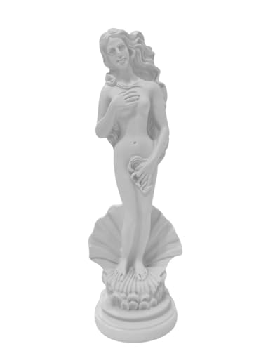AHCVU Aphrodite Statue The Birth of Venus 7.6 Inch - Greek Roman Goddess Sculpture Handmade Resin Art Figurine Classical White Statue Home & Office Decor