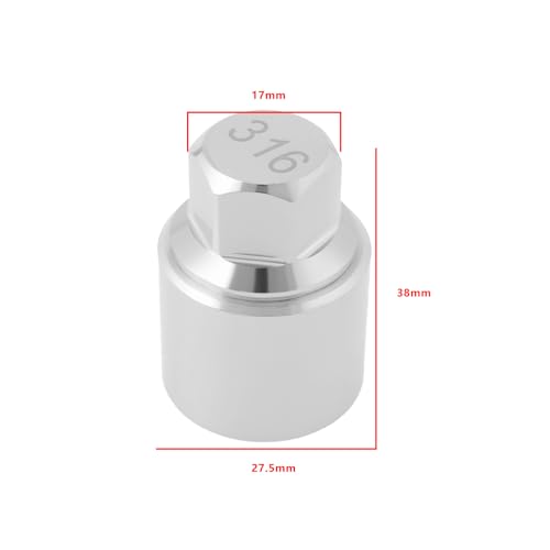 Image of 1pc 316 Locking Wheel Nut Key Anti Theft Locking Wheel Nut Key 316 Wheel Lock Nut Socket Adapter Lug Nut Locking Tool Compatible with Mercedes Benz
