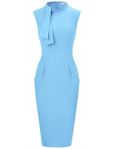 MUXXN Women's Audrey Hepburn Style Cute Little Black Dresses High Waist Bodycon Homecoming Dress3