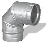 M&G DuraVent 179003 3" x90 Degree Elbow Pellet Vent, Galvanized CECOMINOD057871