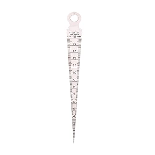 Feeler Gauge Ruler Taper Gauge Ruler Metric Stainless Ruler Inner Diameter Measurement Tool