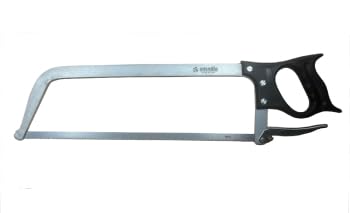 Ausonia - Scie de boucher avec structure en aluminium et lame en acier inoxydable 45 cm pour boucher pour la coupe de viande, d'os et surgelés