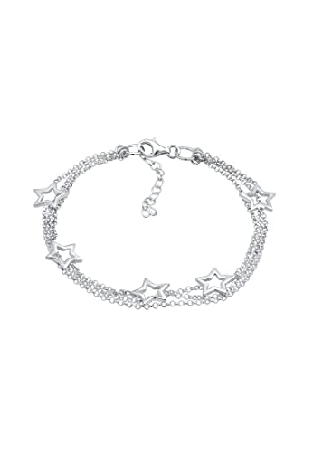 Bracelet écheveau étoiles astro Elli femme argent 925 tendance ciel 18cm
