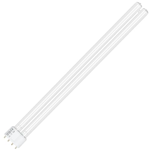 55W 4-Polige UV-Desinfektionslampe, 2G11 UVC-Röhrendesinfektions-Kompaktlampe, Desinfektionsfilterlampe, Geeignet Zum Reinigen Und Klären Von Parkteichen, Gartenfischteichen, Aquarien, Fischbecken