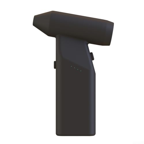 Turbofan - Ventilador de mano, 140.000 rpm, 200 W, recargable por USB, potente flujo de aire, herramienta de limpieza para teclados de coche, industria, multifunción, negro, motor sin escobillas