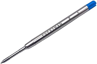 Grafton Metal Gel Refills by Everyman, New and Improved Ink Cartridges for Grafton Pen and Grafton Mini Twist, 3-Pack - Blue .5mm