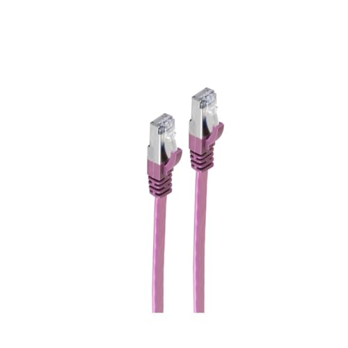 Shiverpeaks RJ45 Flachkabel m. CAT 7 Rohkabel slim violett 2m