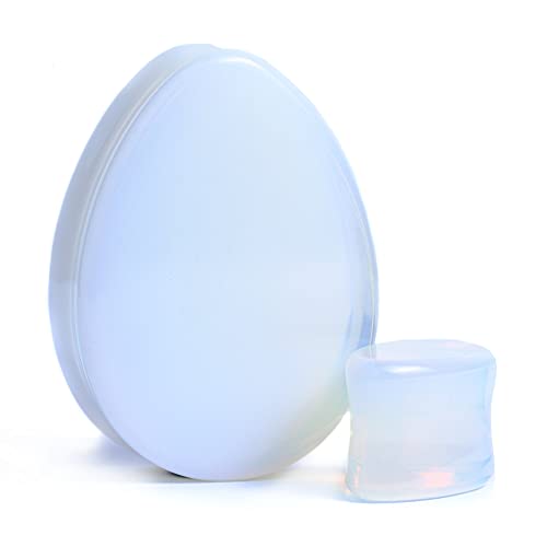 Bouchons 11mm en opalite pour éviter les irritations du lobe