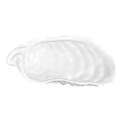Cabilock Unique Ceramic Oyster Plate Platter for Sushi Appetizers Snack Organizer Sophisticated Tableware