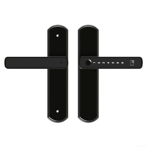 Serrure de porte intelligente d'intérieur silencieuse à empreinte digitale, pour passerelle connectivité sans fil intégrée, serrures de porte en aluminium, pour chambre à coucher, hôtel, bureau (D)