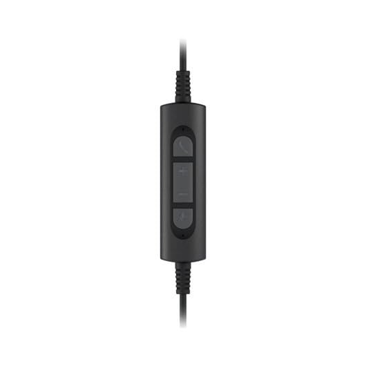 Słuchawki z mikrofonem, kabel 3,5 mm, czarny