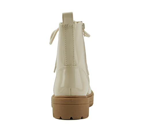 Image of Soda FIRM - Lug Sole Combat Ankle Bootie Lace up w /Side Zipper