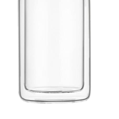 Garrafa infusor de chá de vidro de 430 ml, garrafa de água de vidro de camada dupla de aço inoxidáve